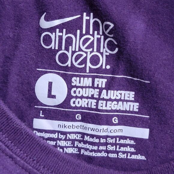 Under Armour HeatGear Womens Large Shirt Nike Slim Fit Oh Yes I Did‎ Purple - Picture 3 of 15